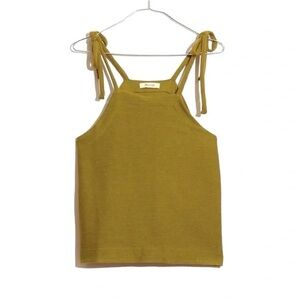 Madewell Spiced Olive Tie Tank Top